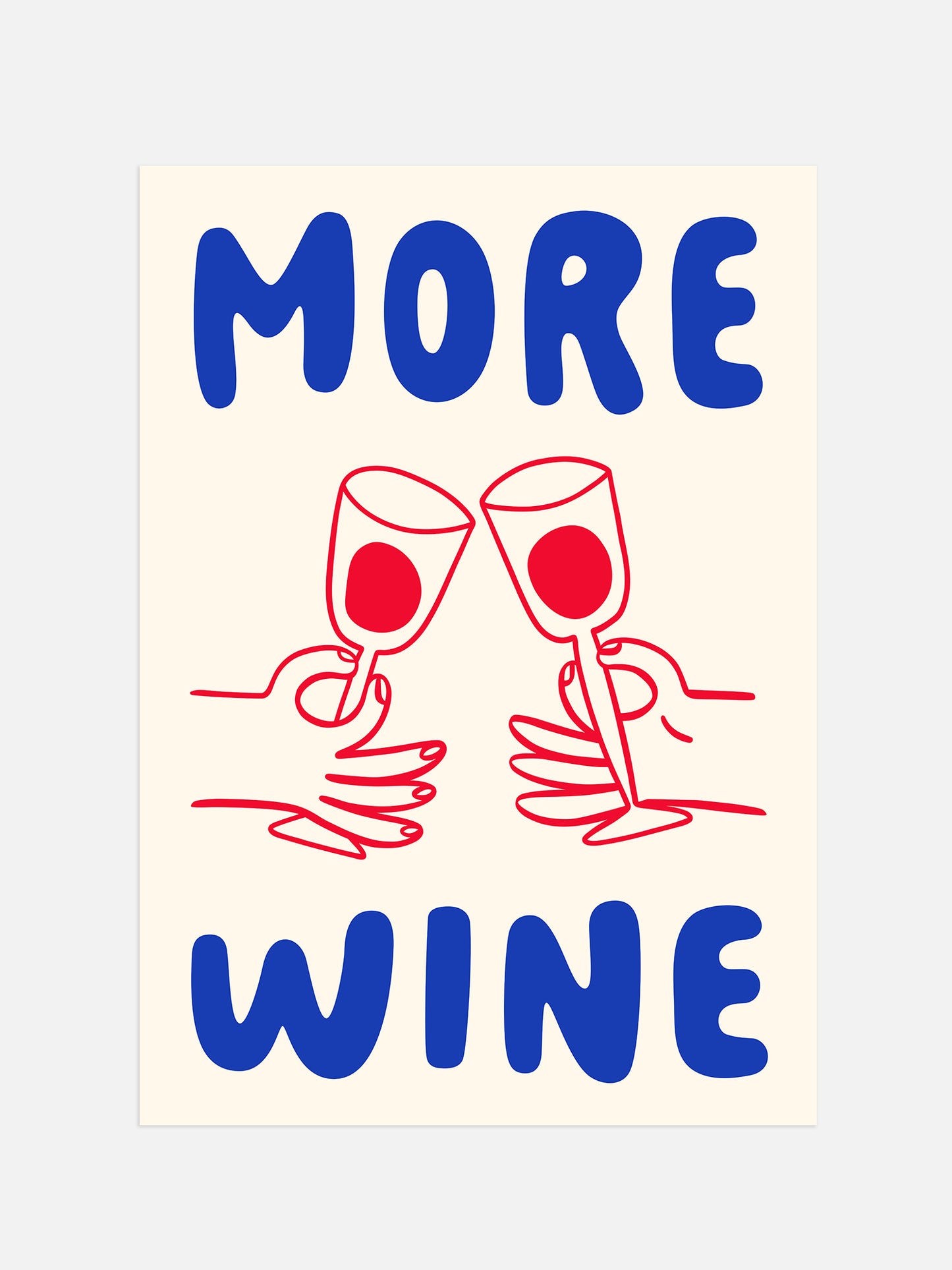 Retro More Wine Poster