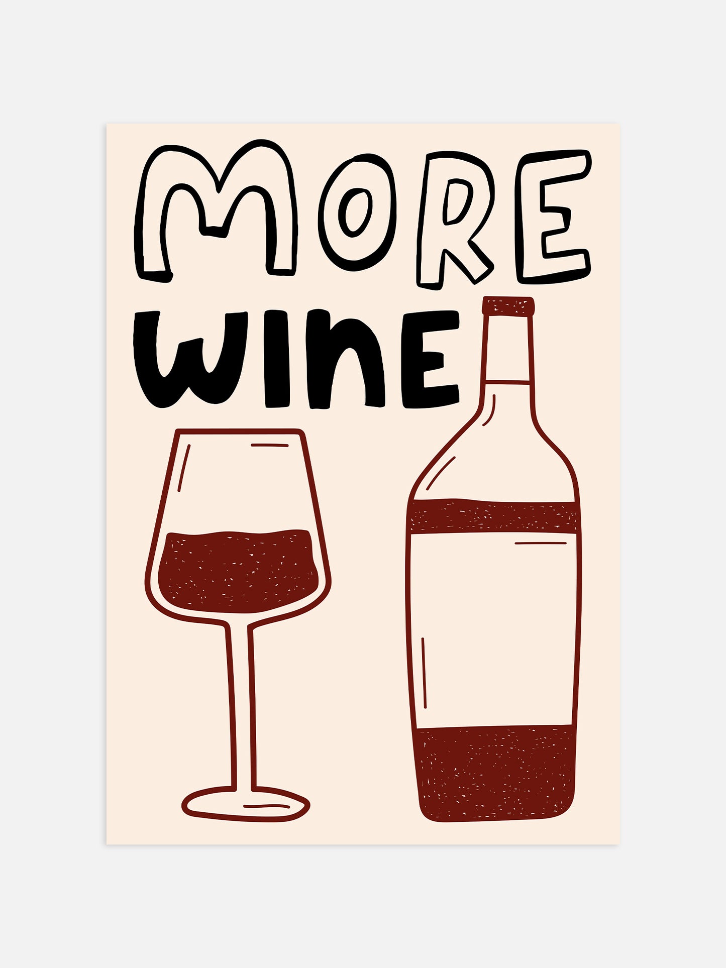 Burgundy More Wine Print | Digital Download