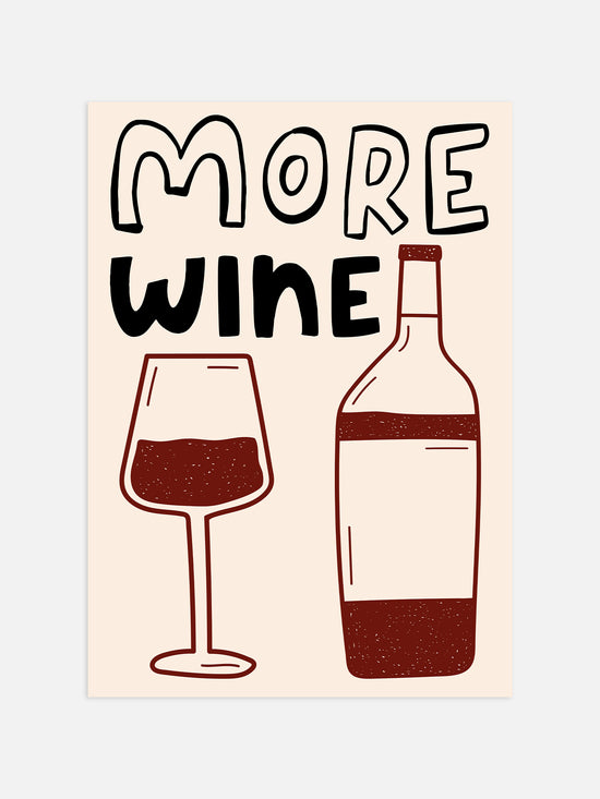 Burgundy More Wine Print | Digital Download