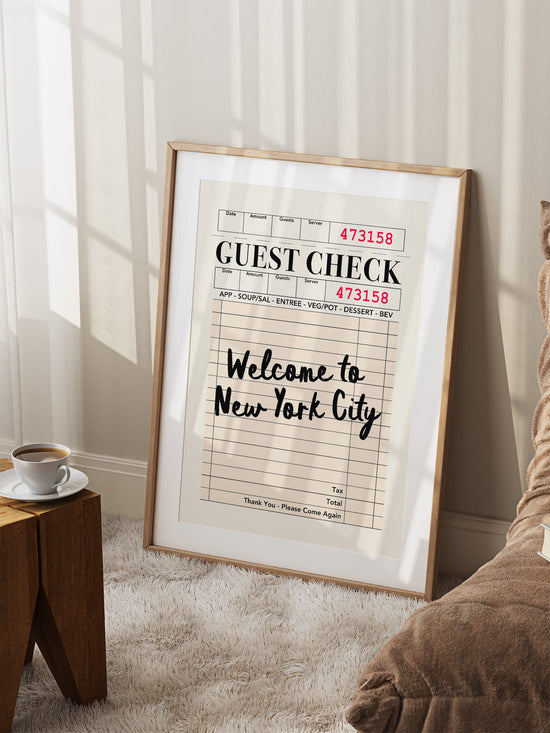 Retro Guest Check Print | Digital Download