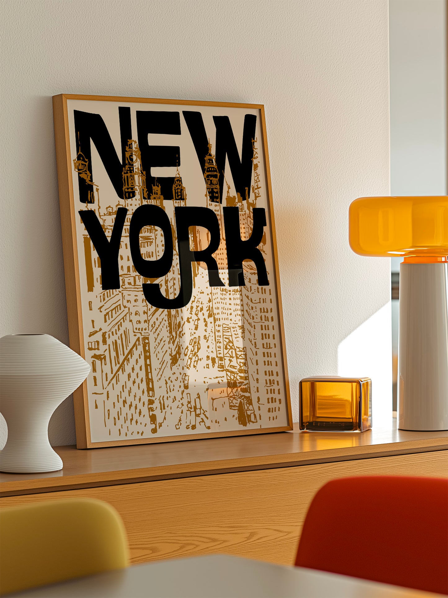 New York Travel Poster | Mustard