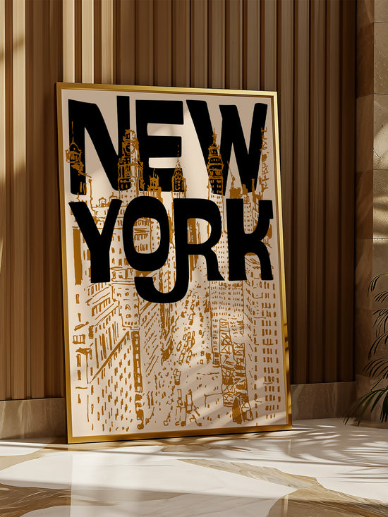 New York Travel Poster | Mustard