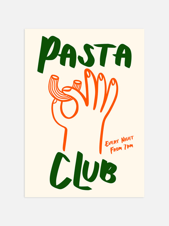 Pasta Club Print - Black