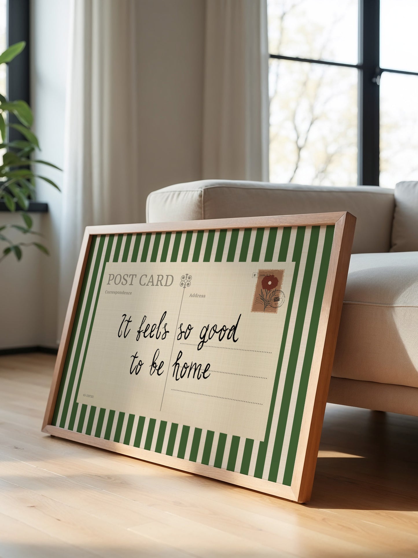 Striped Postcard Cosy Home Print