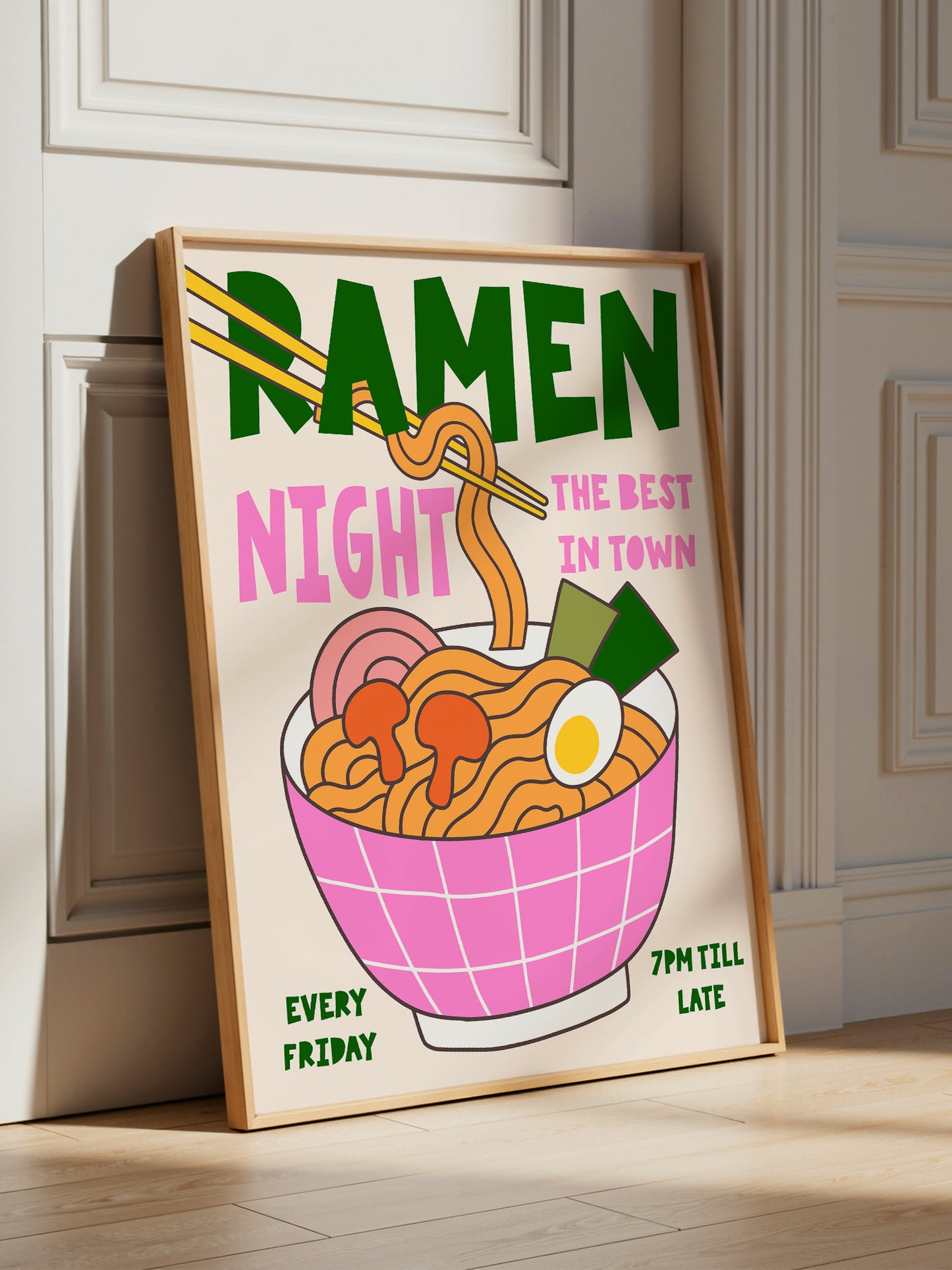 Retro Ramen Club Print