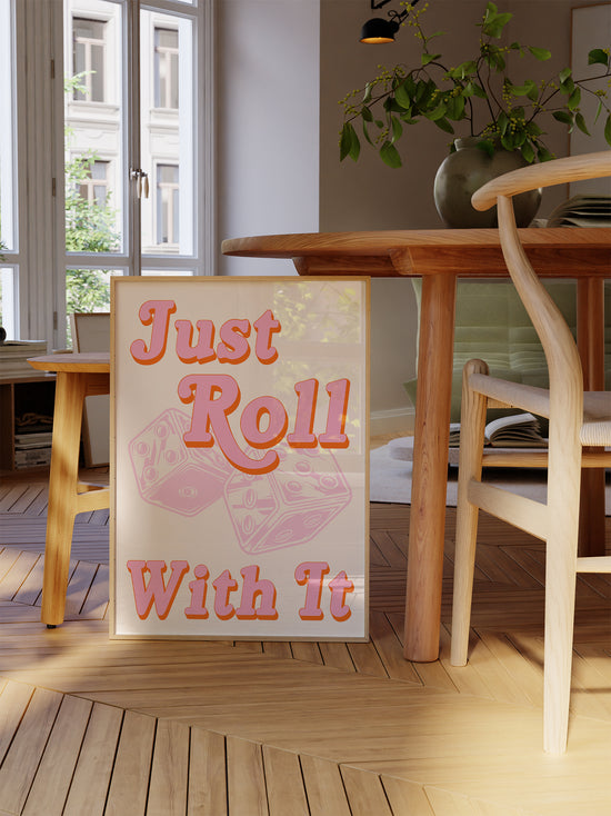 Retro Just Roll With It Print | Digital Download