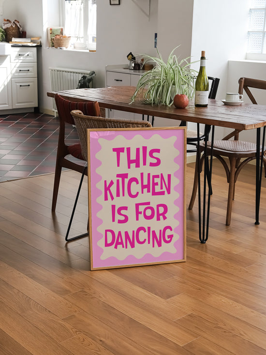 Retro Pink Kitchen Print | Digital Download