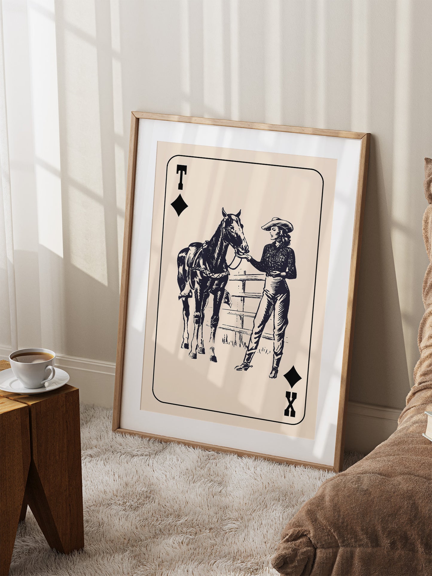 Cowgirl Playing Card Poster