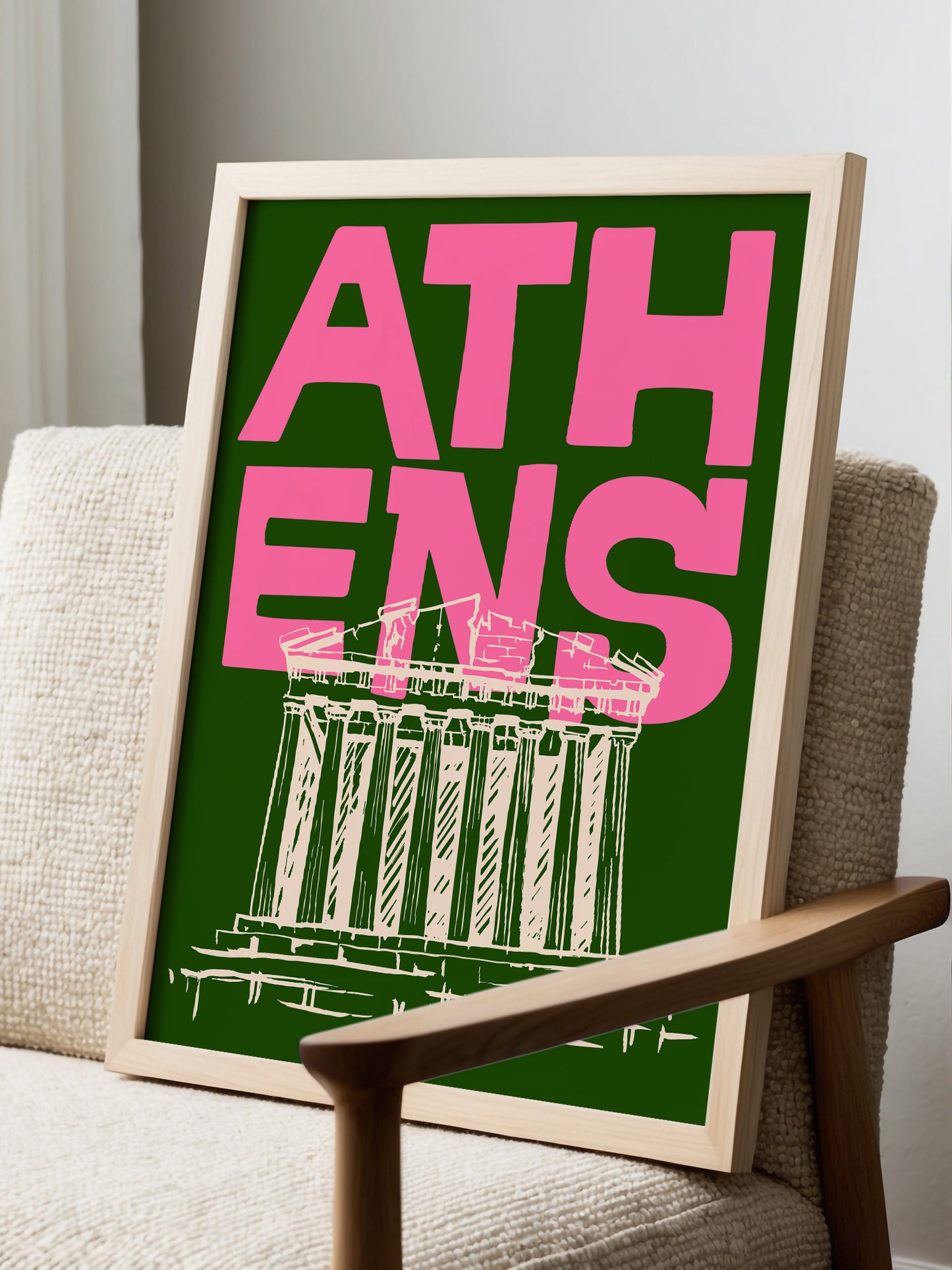 Retro Athens, Greece Travel Poster