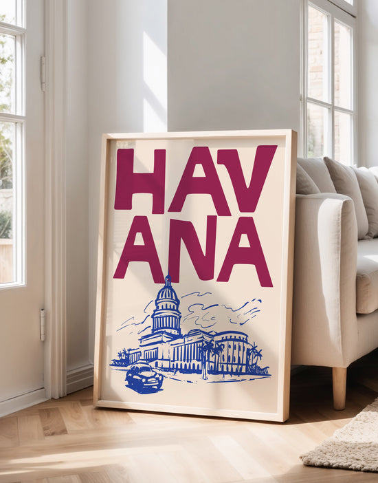 Retro Havana Travel Poster