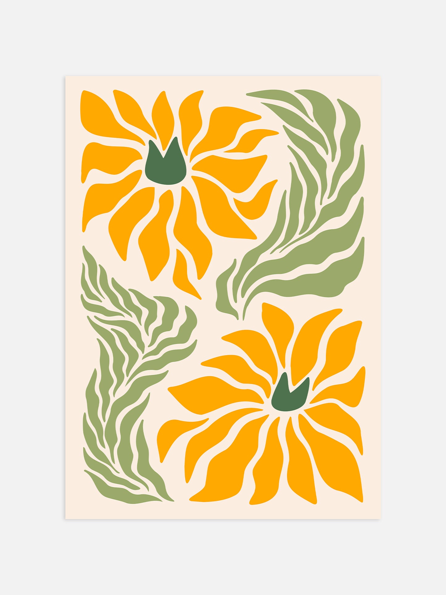 Abstract Sunflower Art Print