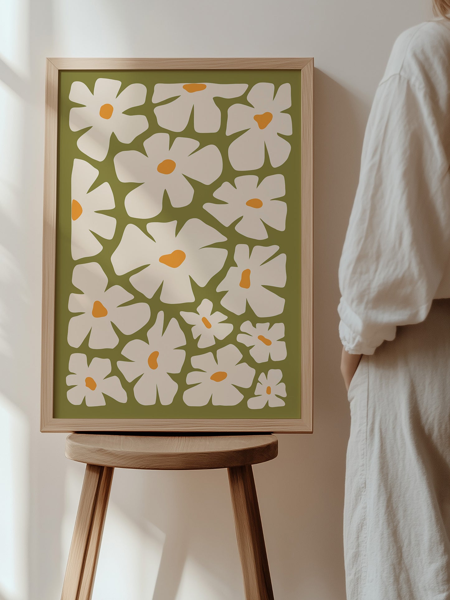 Retro Flowers Poster