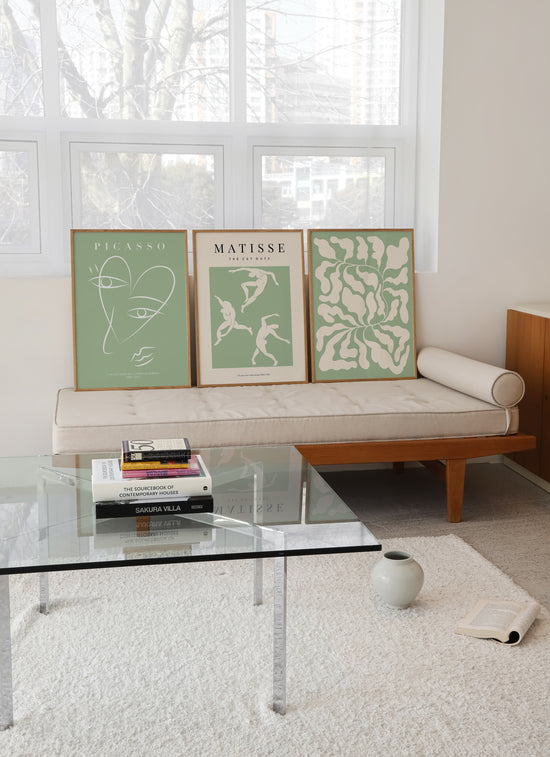 Sage Green Matisse And Picasso Print Set