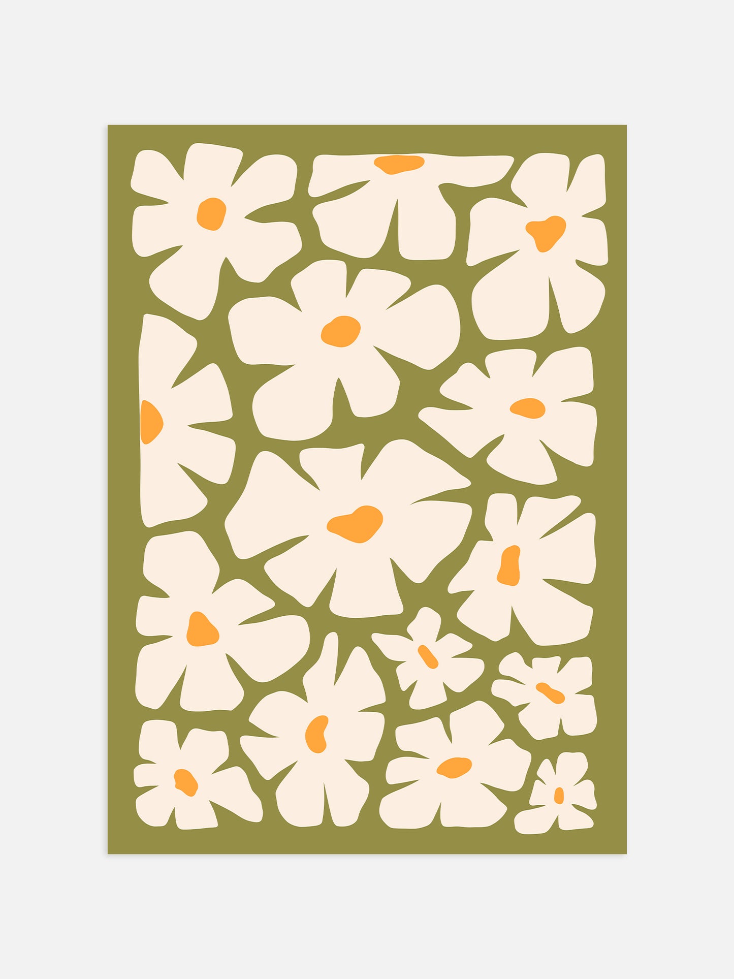 Retro Flowers Poster