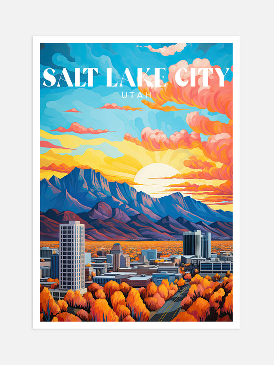 Salt Lake City Art Print