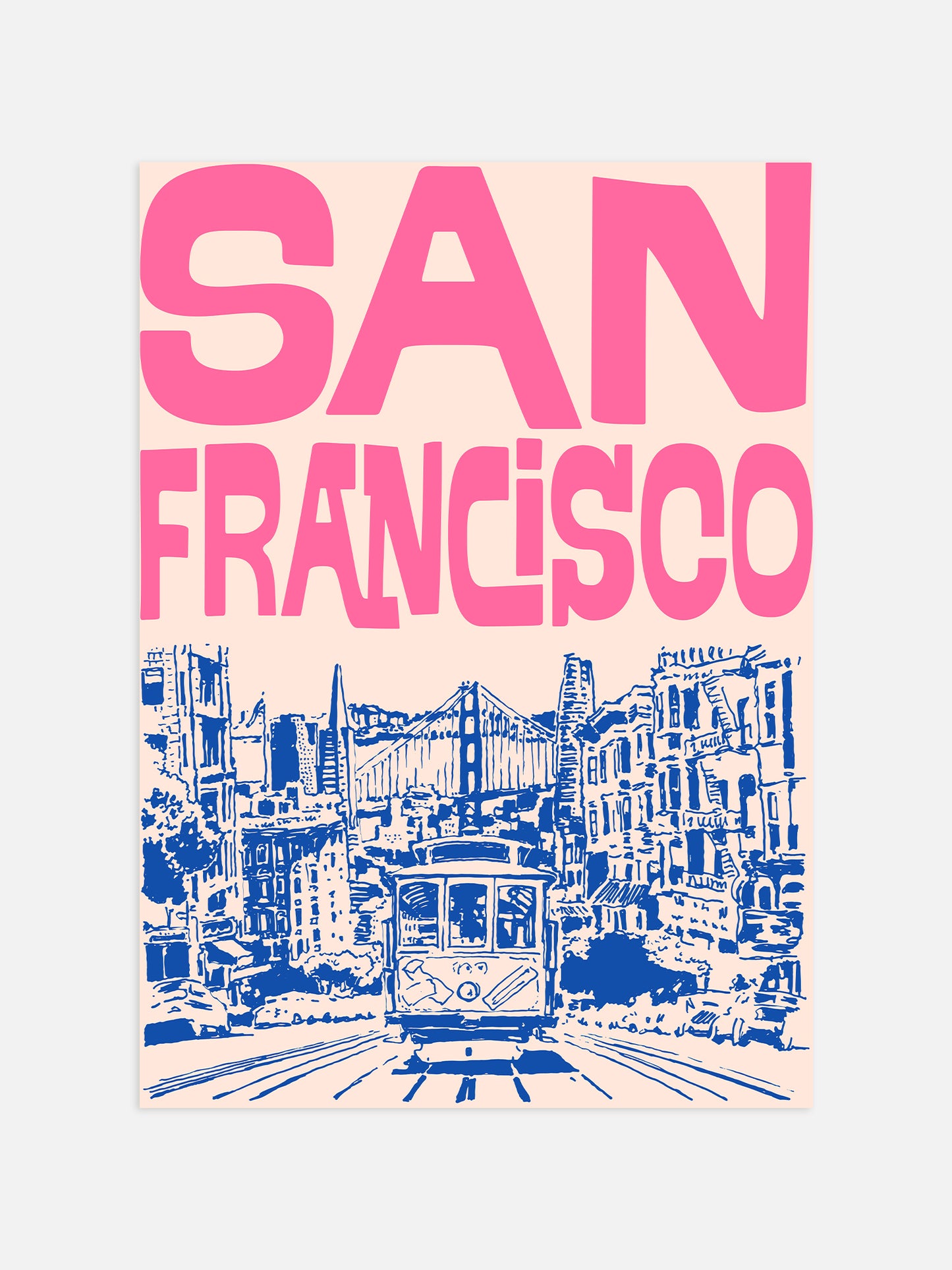 Retro San Francisco Travel Print