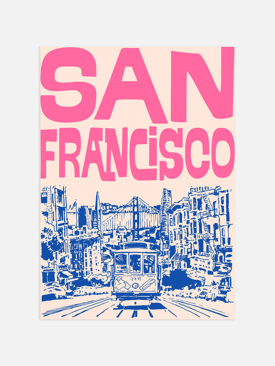 Retro San Francisco Travel Print