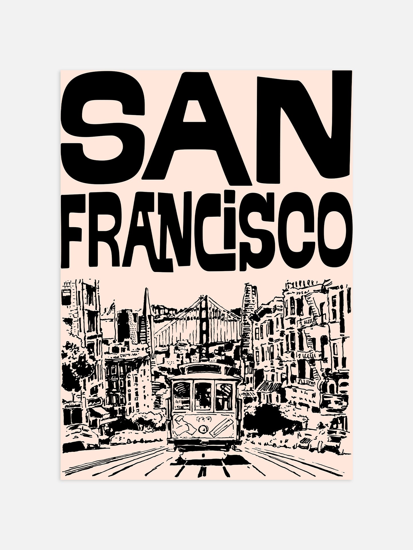 Retro San Francisco Travel Poster