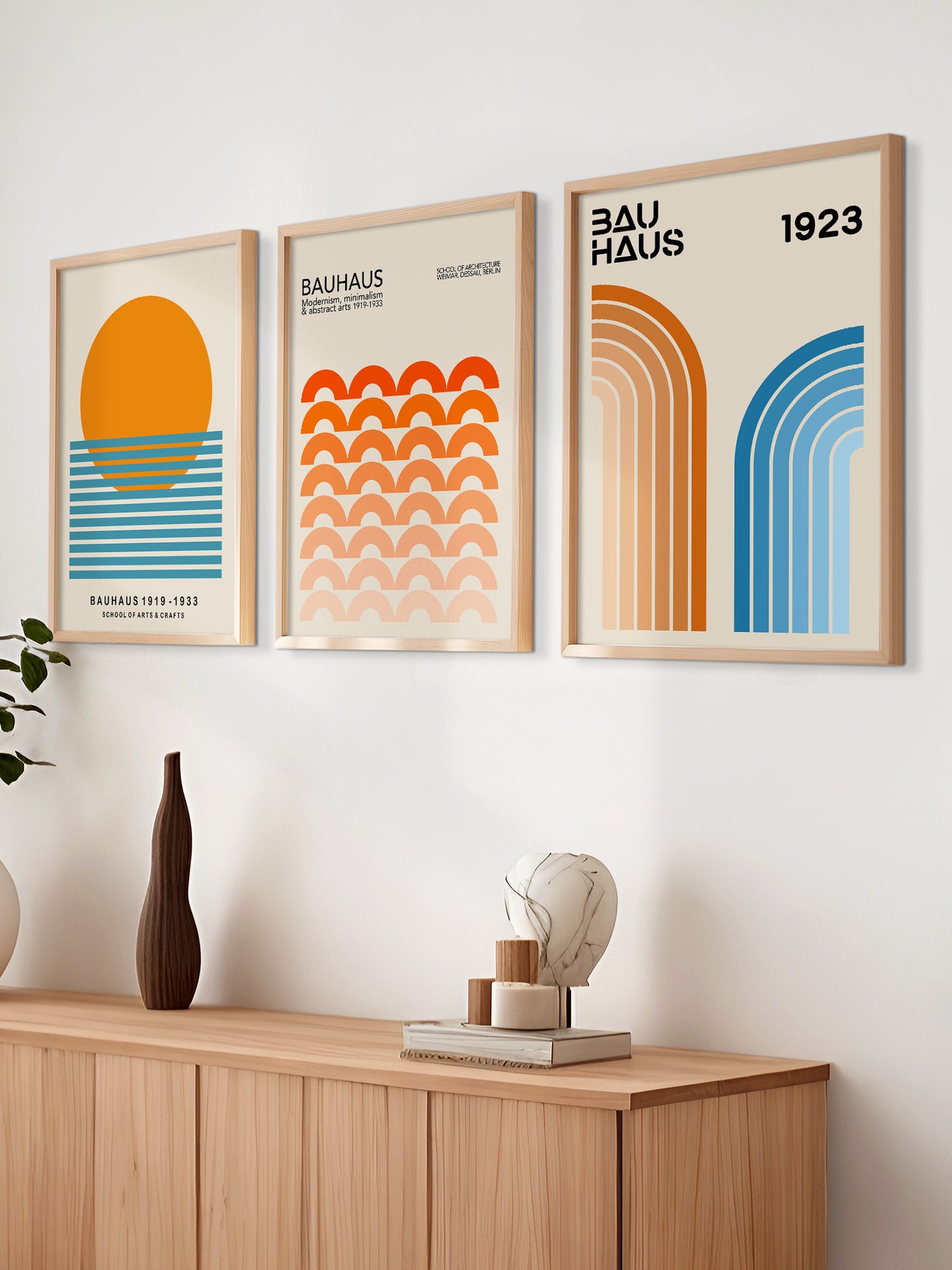 3 Mid Century Bauhaus Prints | Digital Download