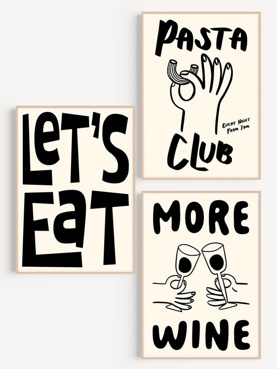 3 Retro Kitchen Prints | Digital Download