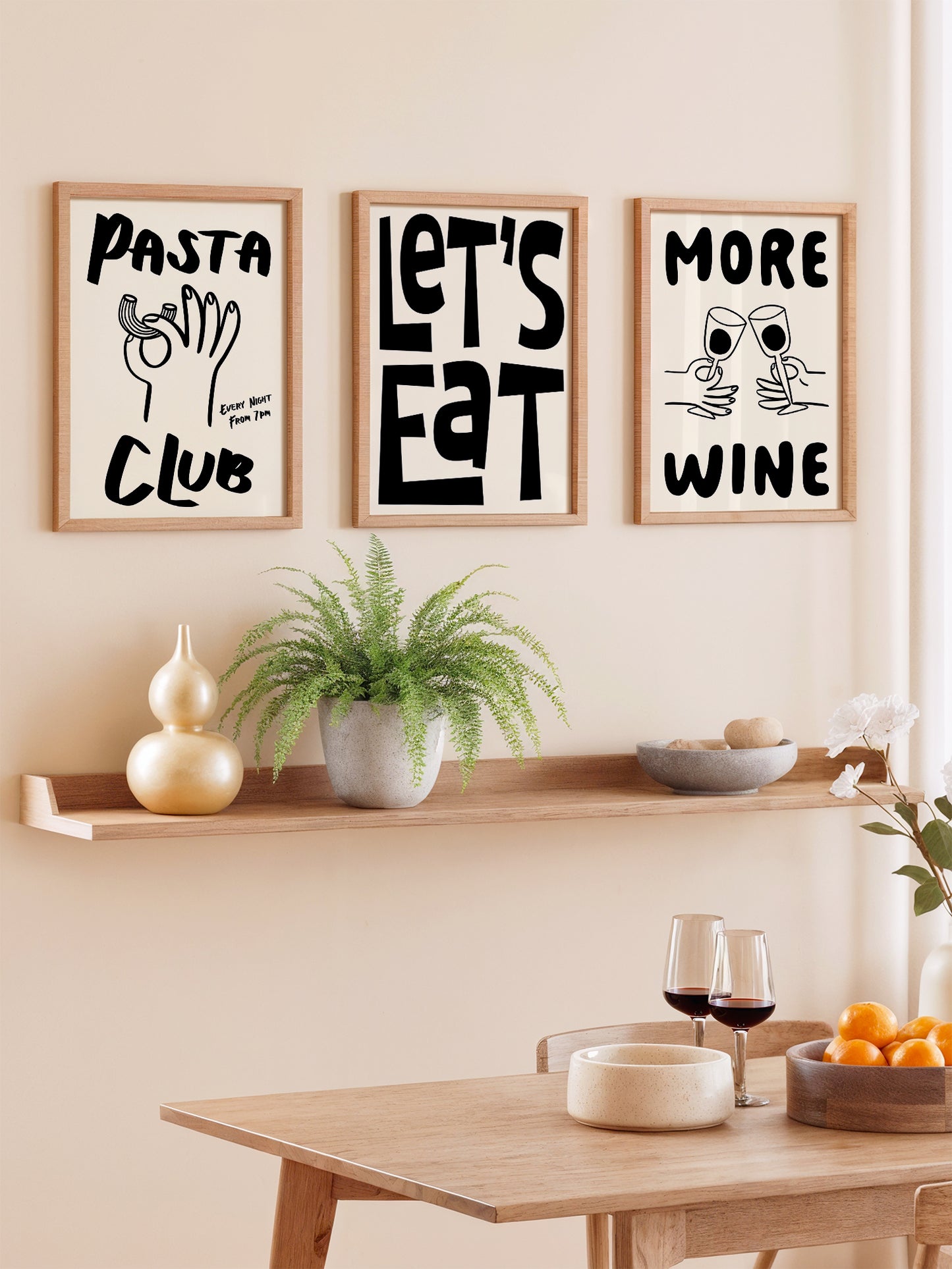 3 Retro Kitchen Prints | Digital Download