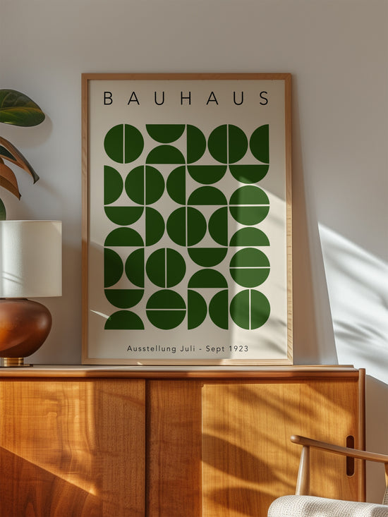 Green Geometric Bauhaus Poster | Digital Download