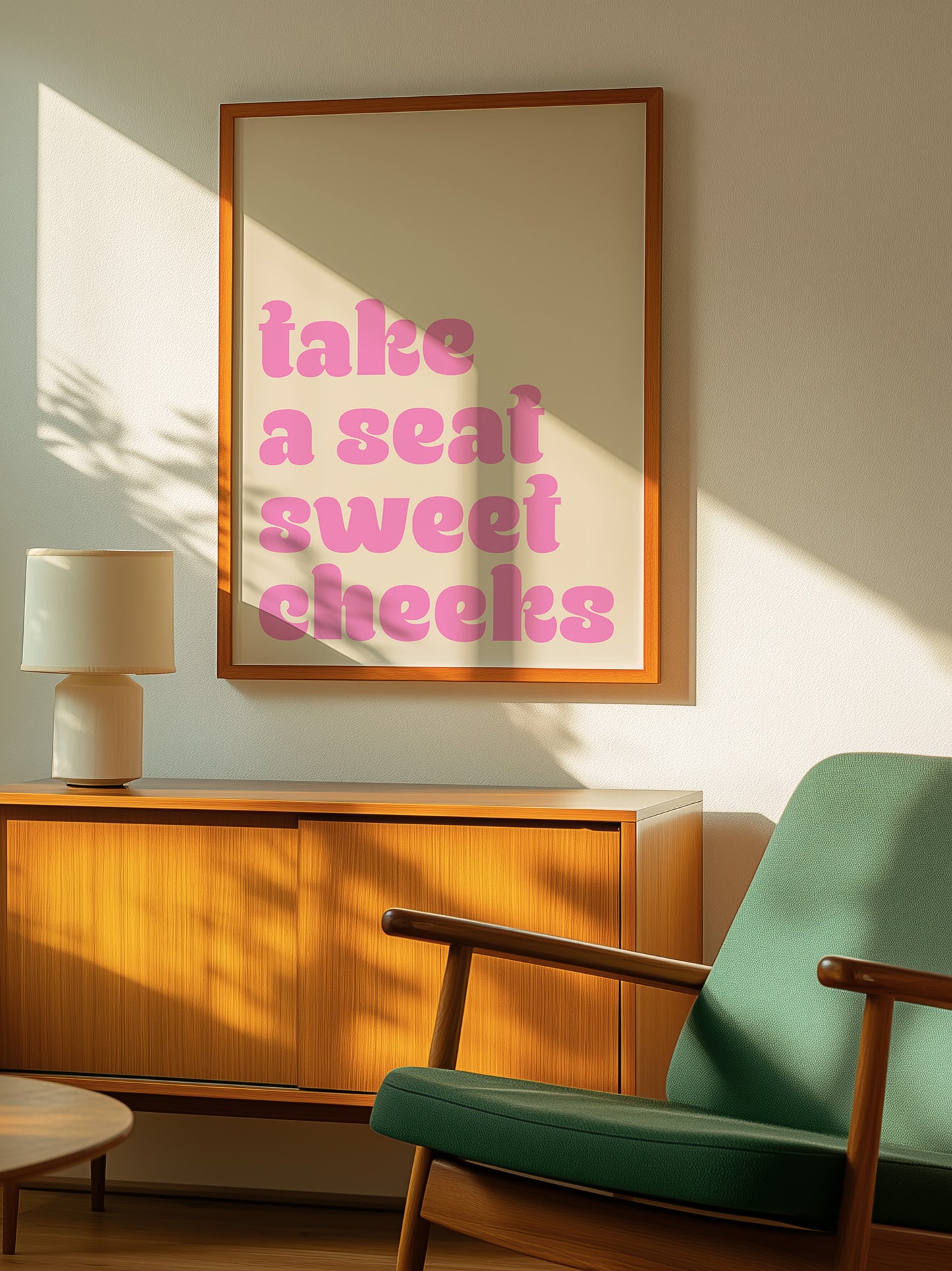 Take A Seat Sweet Cheeks Print | Pink