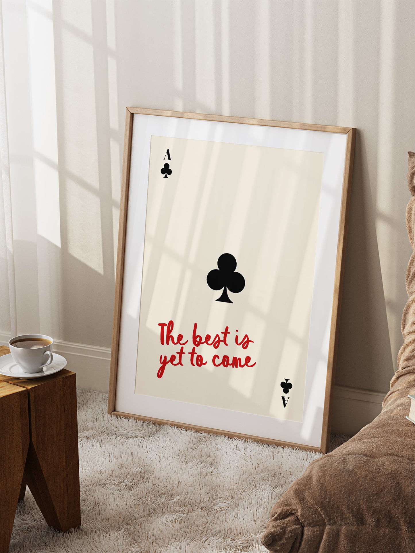 Retro Ace Of Clubs Poster