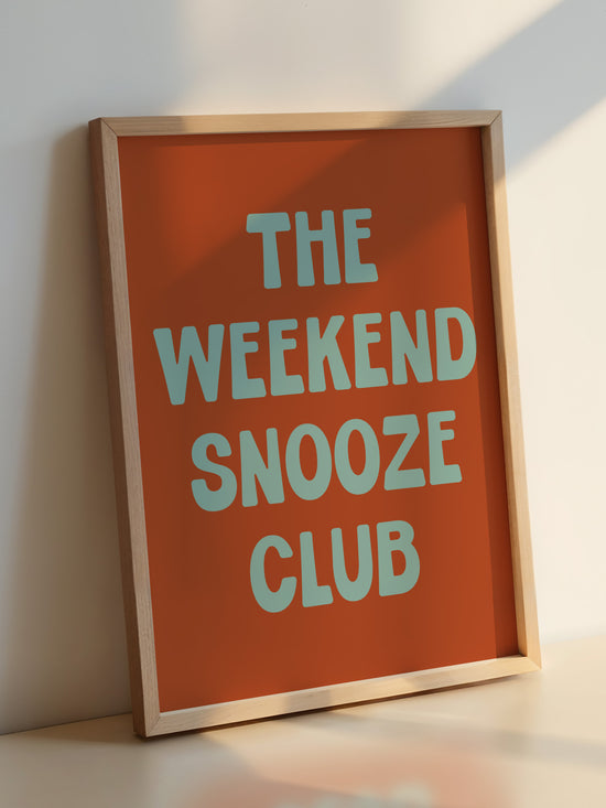The Weekend Snooze Club Print | Terracotta