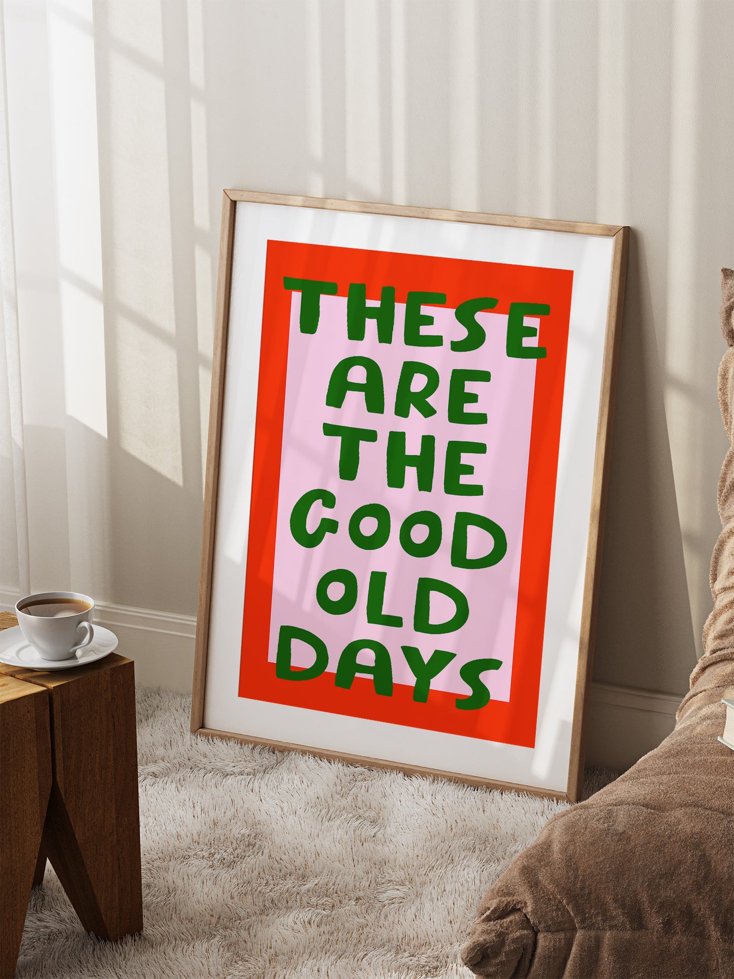 The Good Old Days Pink Poster | Digital Download