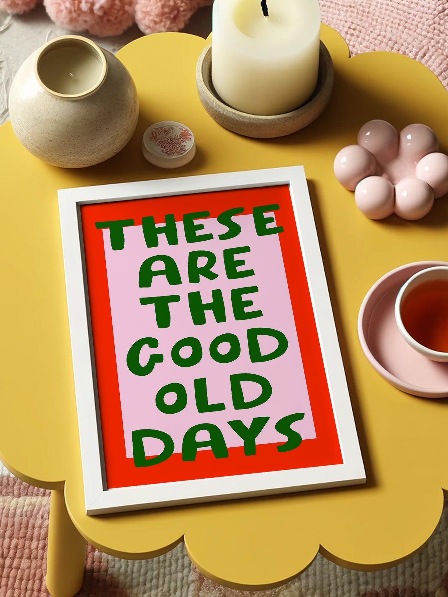 The Good Old Days Pink Poster | Digital Download