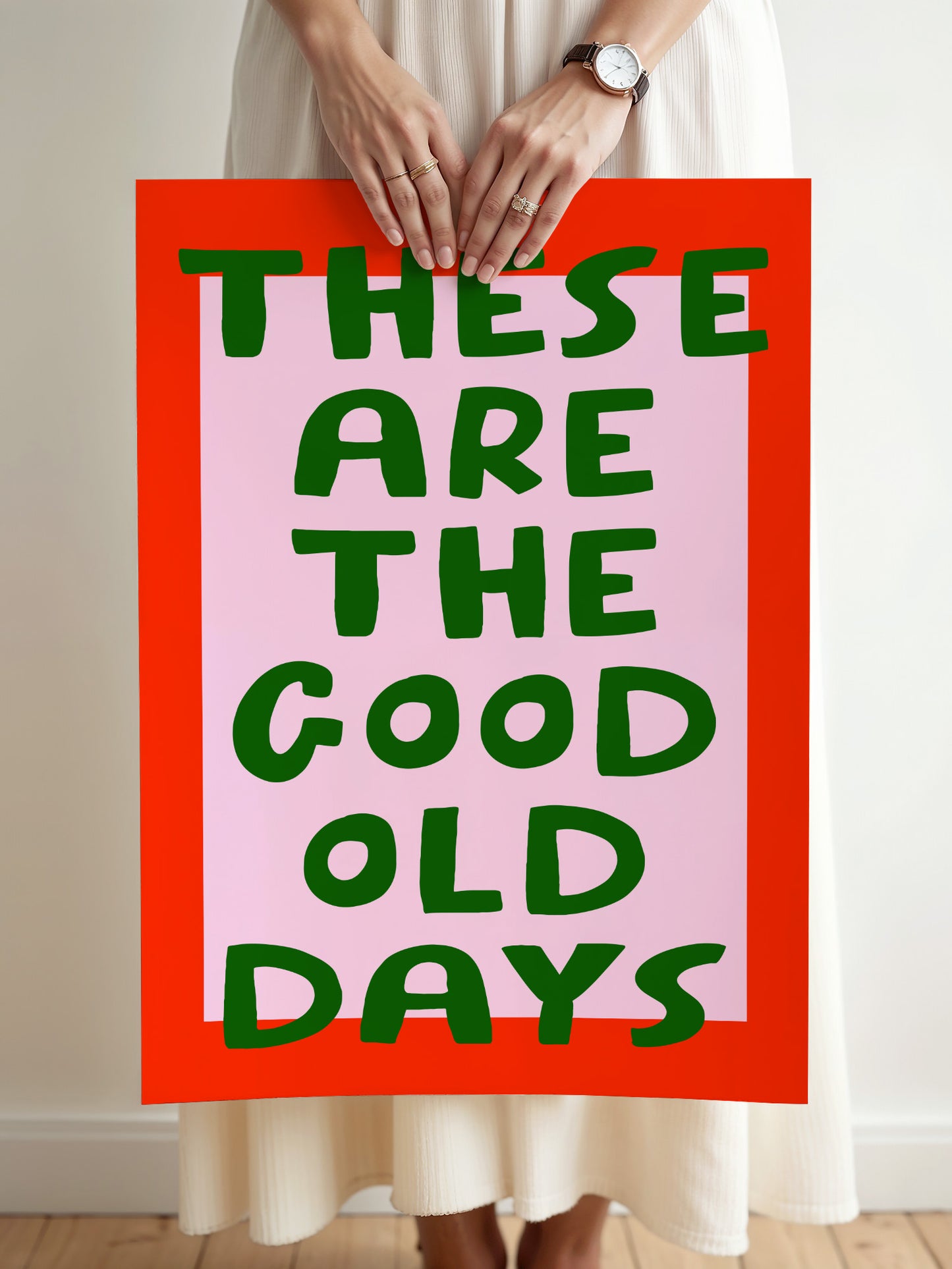 The Good Old Days Pink Poster | Digital Download