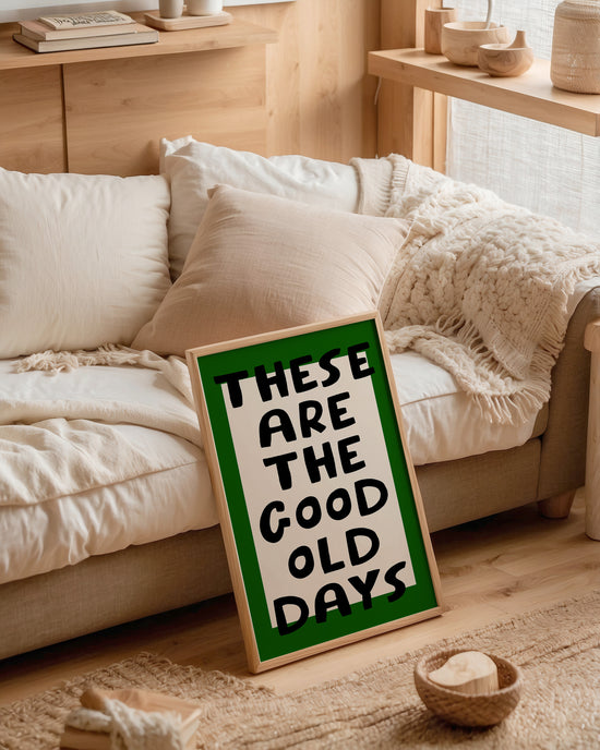 The Good Old Days Print, Green