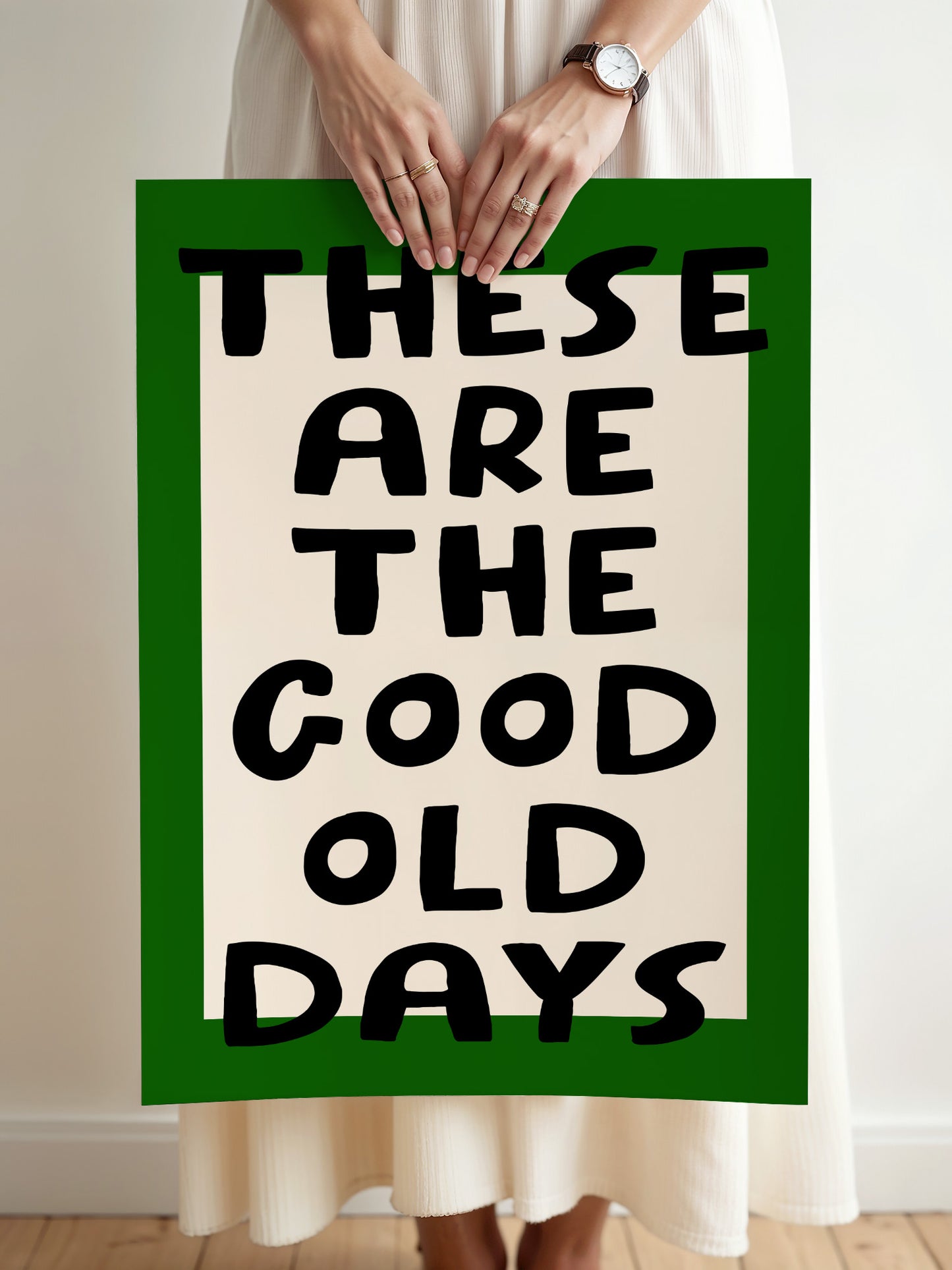 The Good Old Days Print, Green