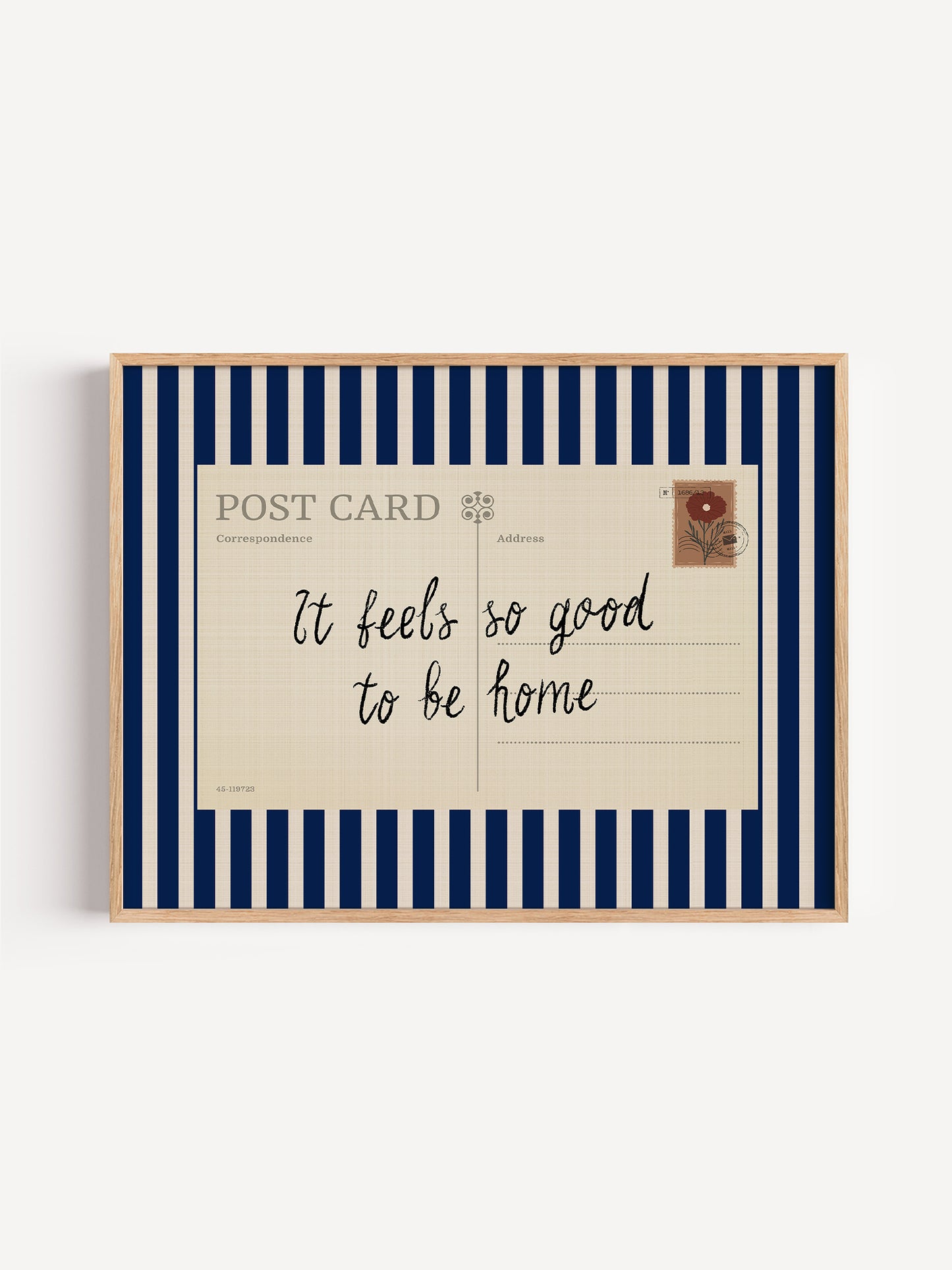 Striped Postcard Cosy Home Print