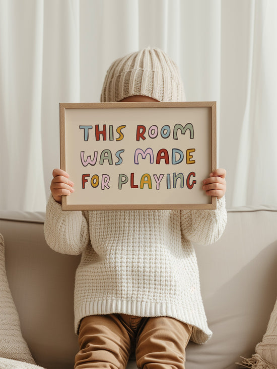 Kids Playroom Art Print, Multicolour