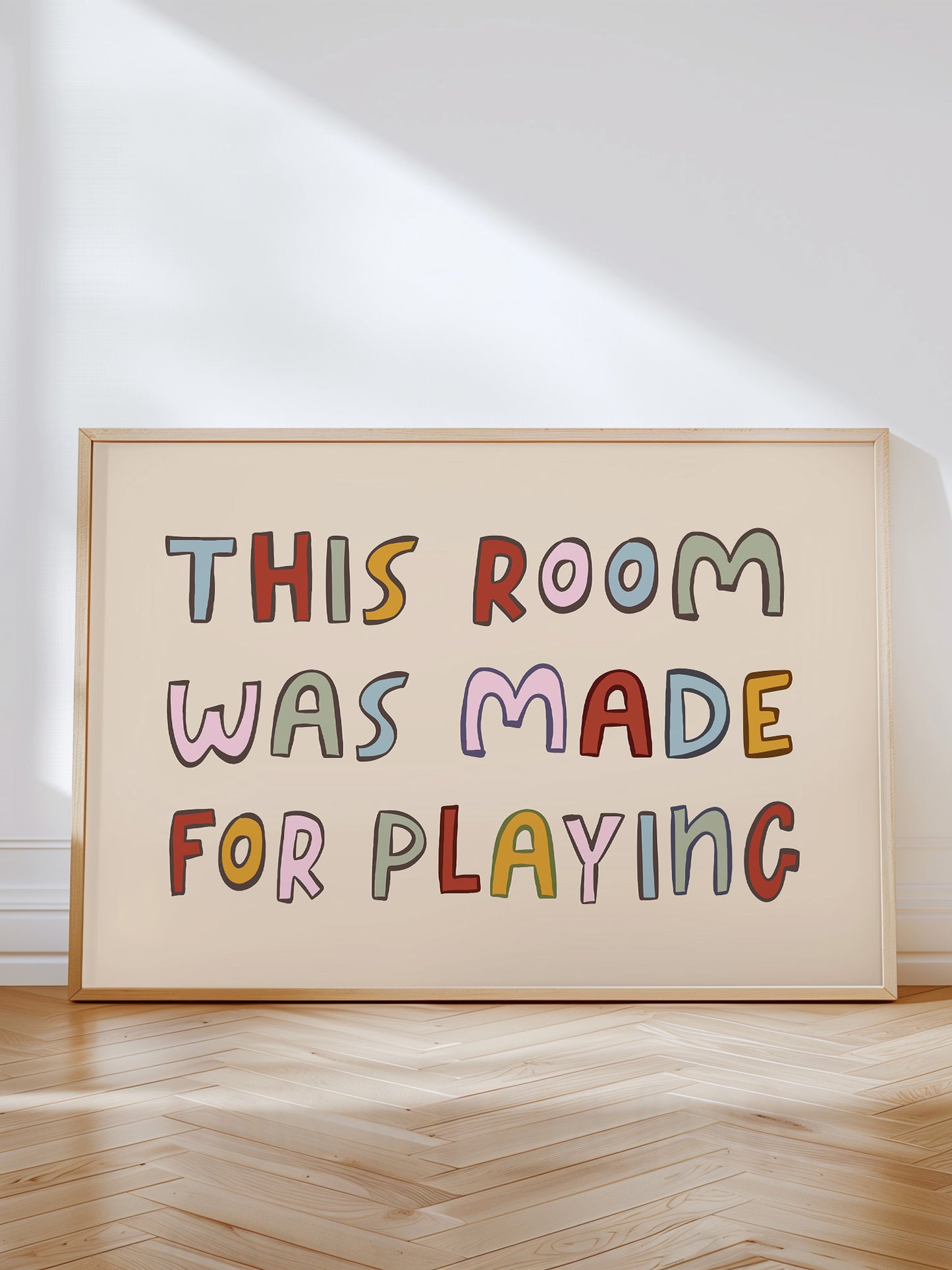 Kids Playroom Art Print, Multicolour