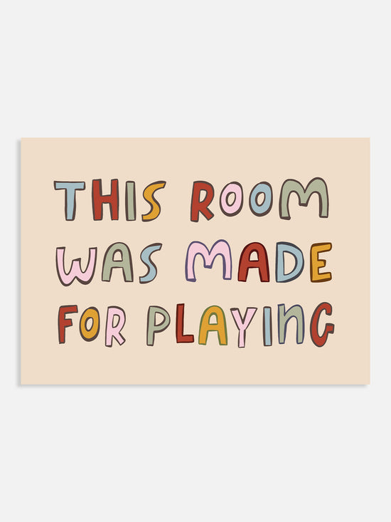 Kids Playroom Art Print, Multicolour