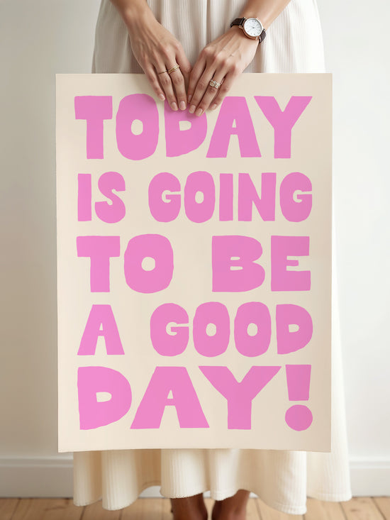 A Good Day Print, Pink | Download