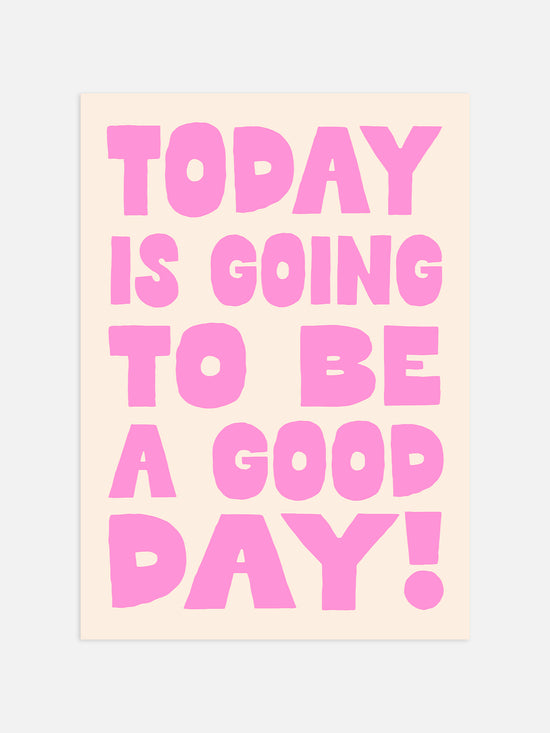 A Good Day Print, Pink | Download