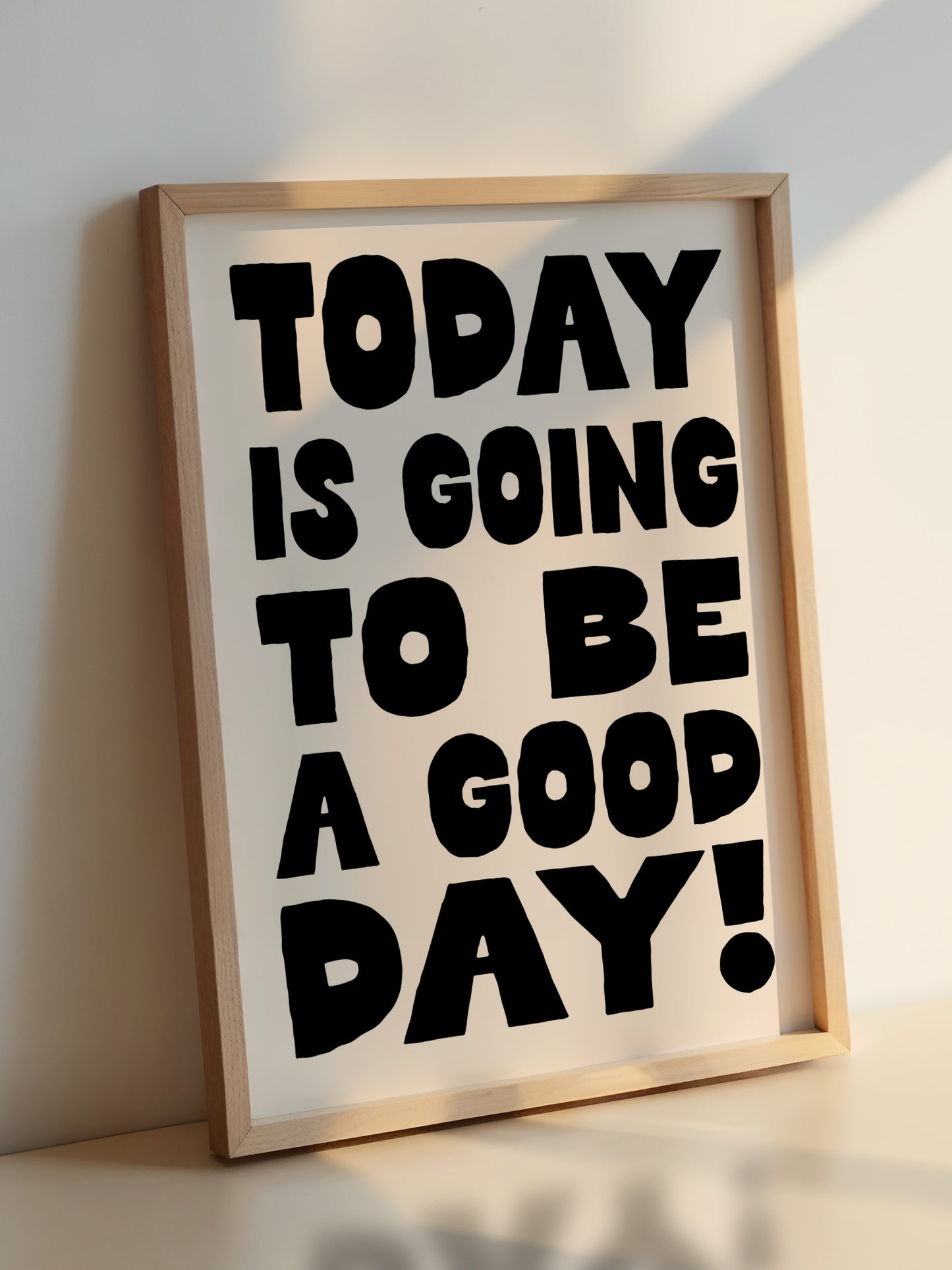 A Good Day Print, Black | Download