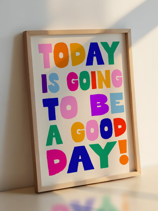 Positivity Quote Art Print | Rainbow