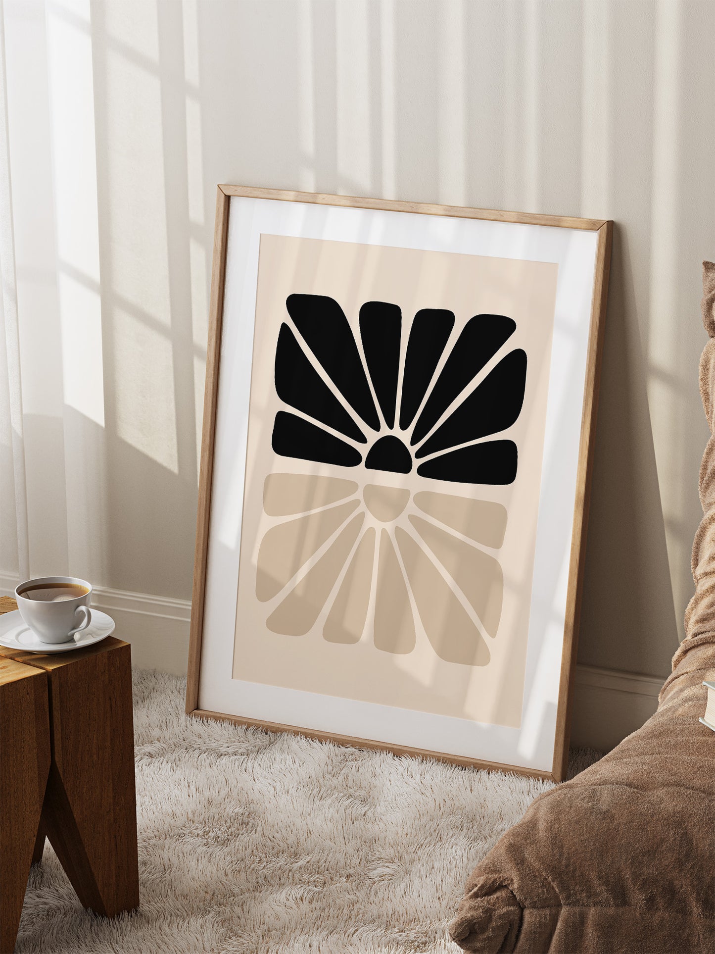 Set Of 2 Neutral Flower Prints | Digital Download