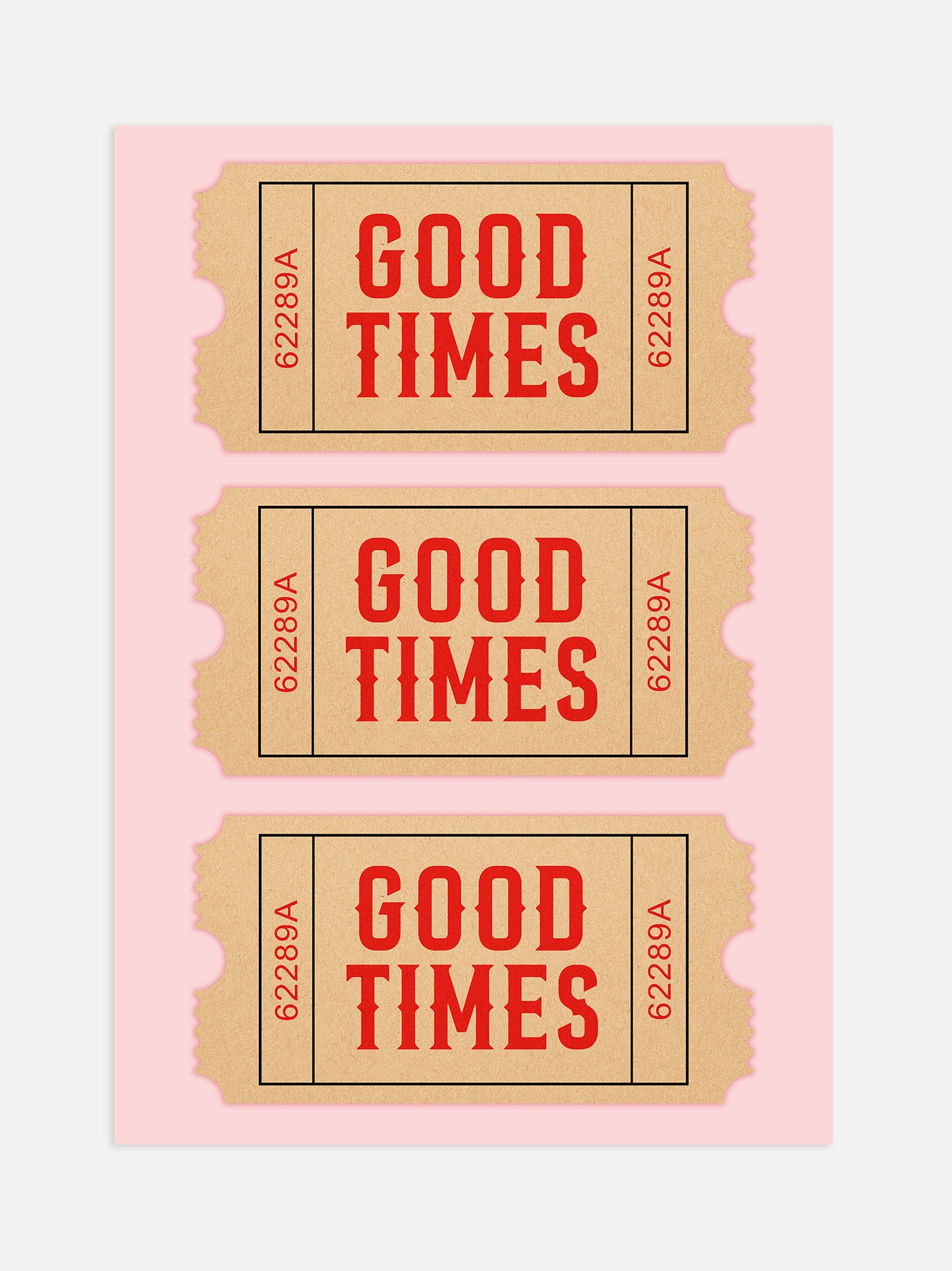 Retro Good Times Ticket Poster