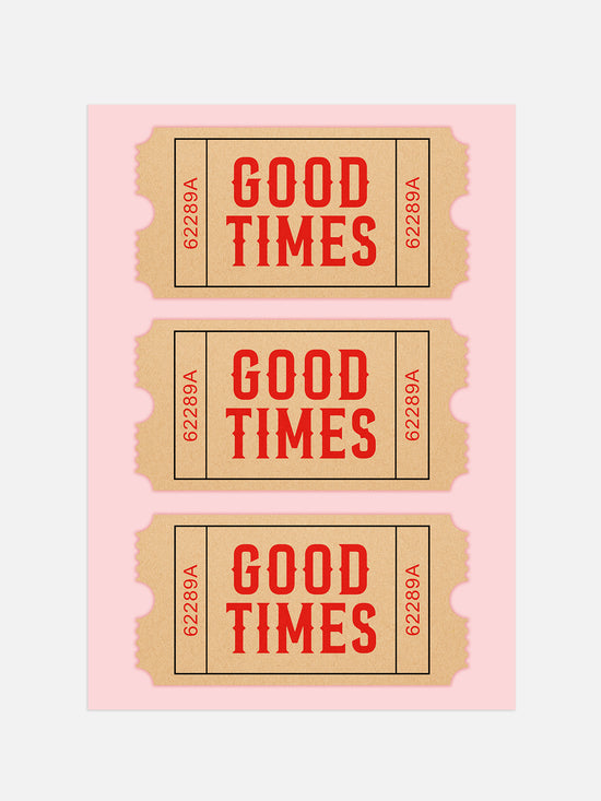 Pink Good Times Ticket Poster | Digital Download