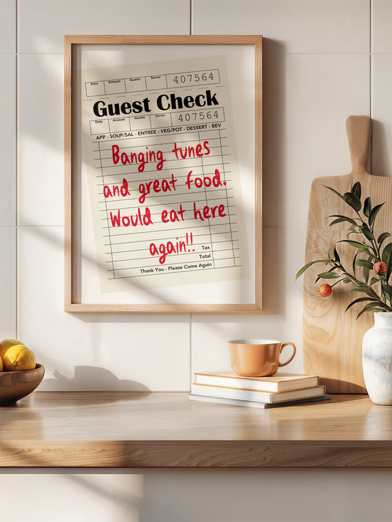 Guest Check Kitchen Poster