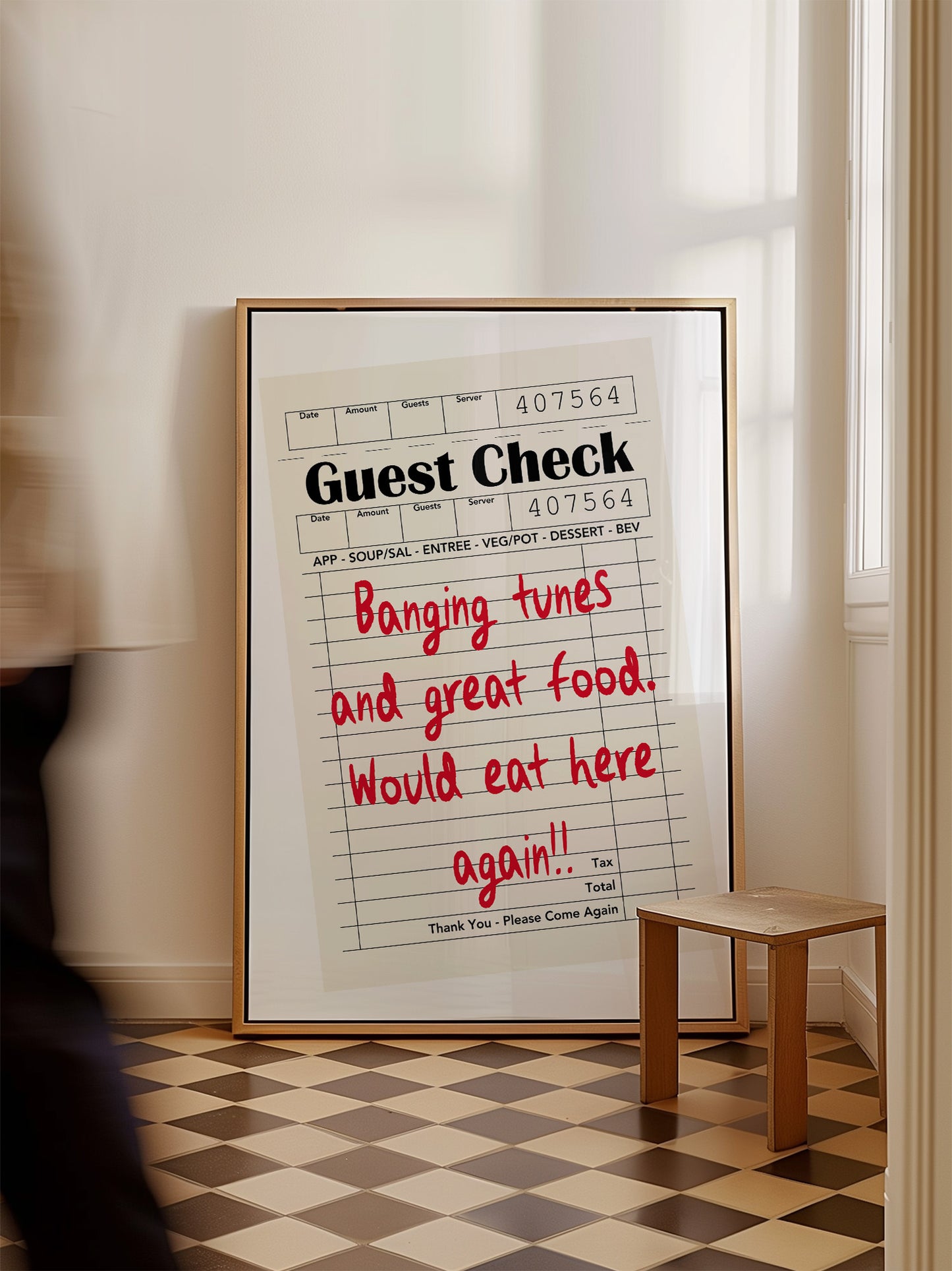 Guest Check Kitchen Poster – Luxe Poster Co