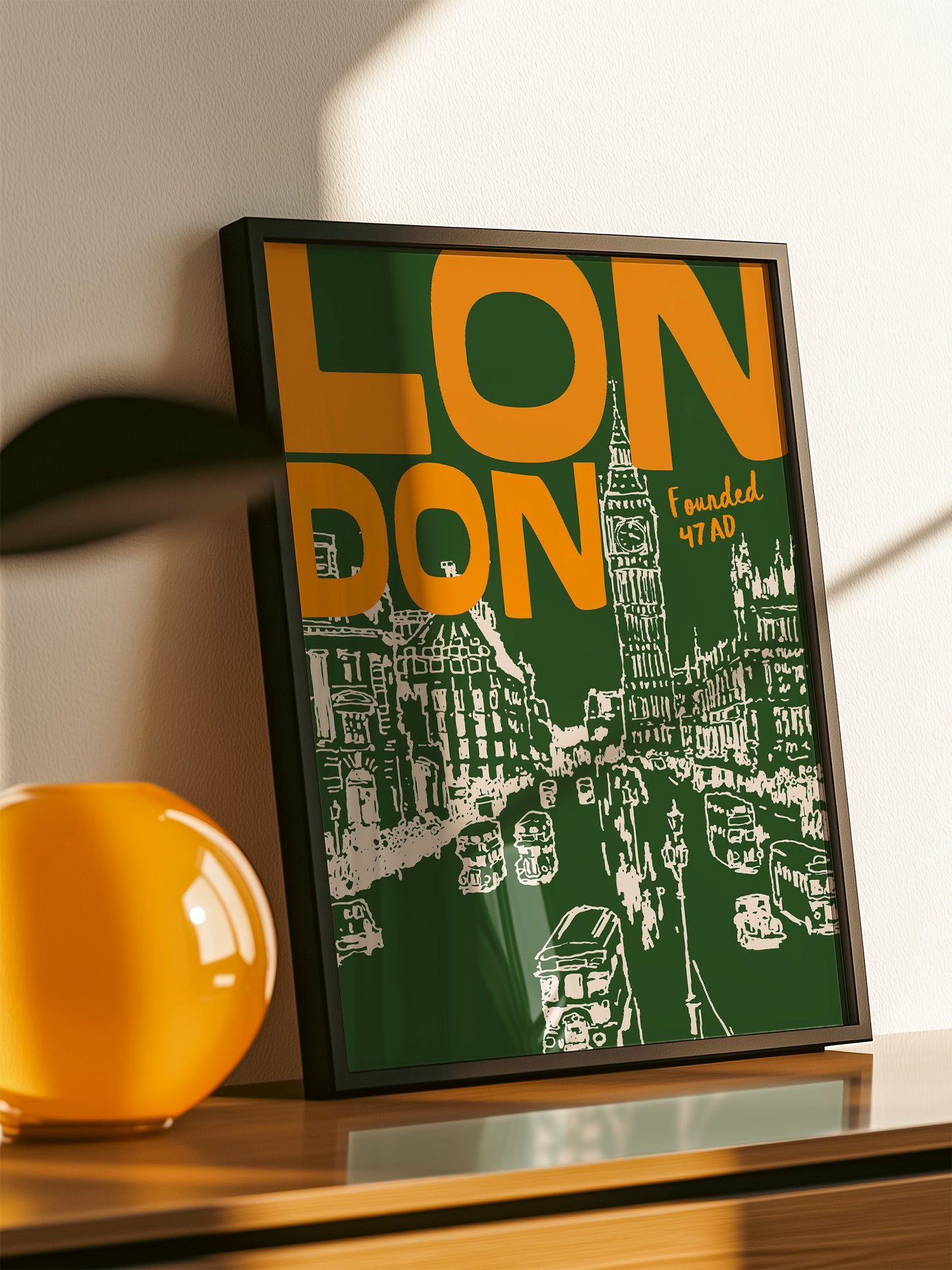 Retro London Travel Print | Digital Download