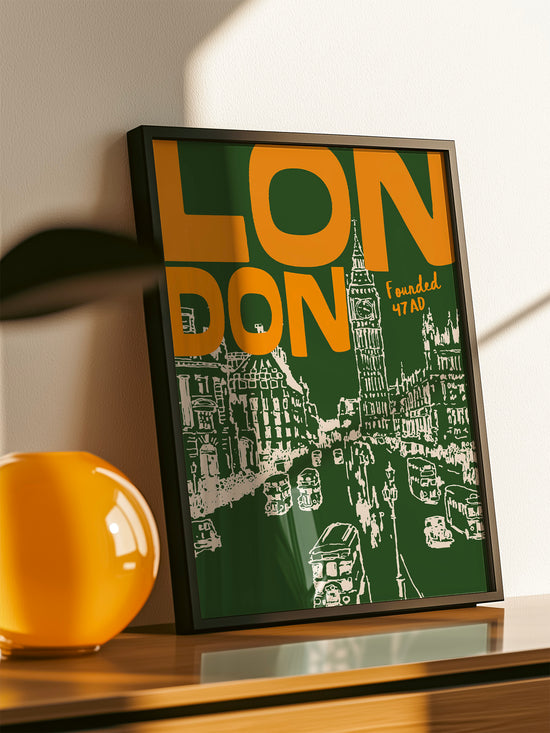 Retro London Travel Poster