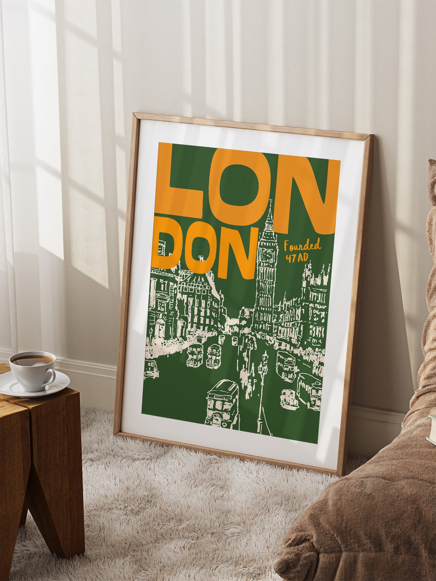 Retro London Travel Print | Digital Download